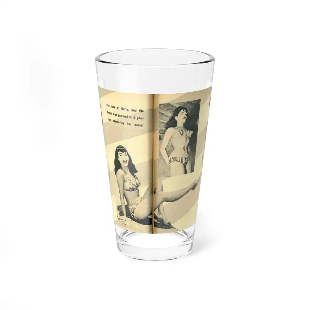 Bettie Page #137 (Vintage Female Icon) Pint Glass 16oz 16oz - Go Mug Yourself