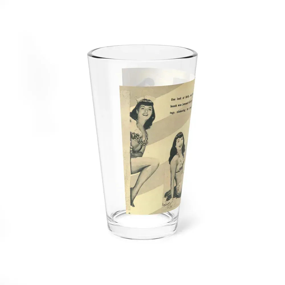 Bettie Page #137 (Vintage Female Icon) Pint Glass 16oz - Go Mug Yourself