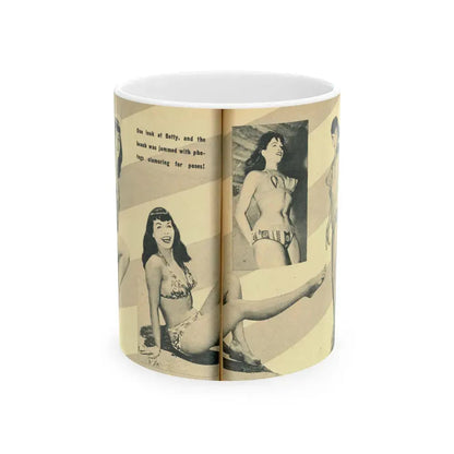 Bettie Page #137 (Vintage Female Icon) White Coffee Mug 11oz - Go Mug Yourself
