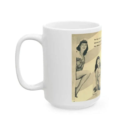 Bettie Page #137 (Vintage Female Icon) White Coffee Mug - Go Mug Yourself