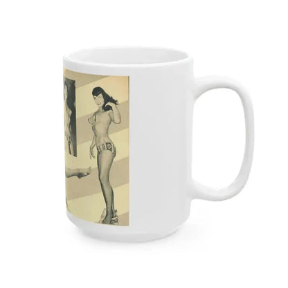 Bettie Page #137 (Vintage Female Icon) White Coffee Mug - Go Mug Yourself