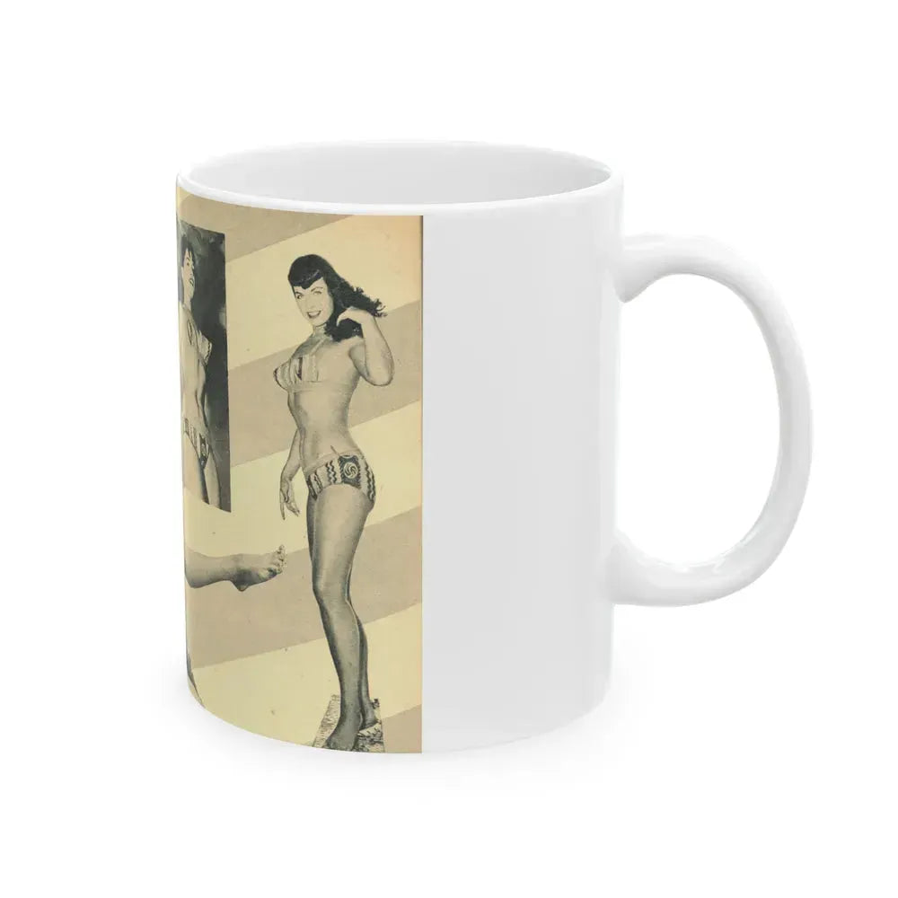 Bettie Page #137 (Vintage Female Icon) White Coffee Mug - Go Mug Yourself