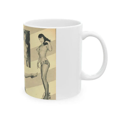 Bettie Page #137 (Vintage Female Icon) White Coffee Mug - Go Mug Yourself
