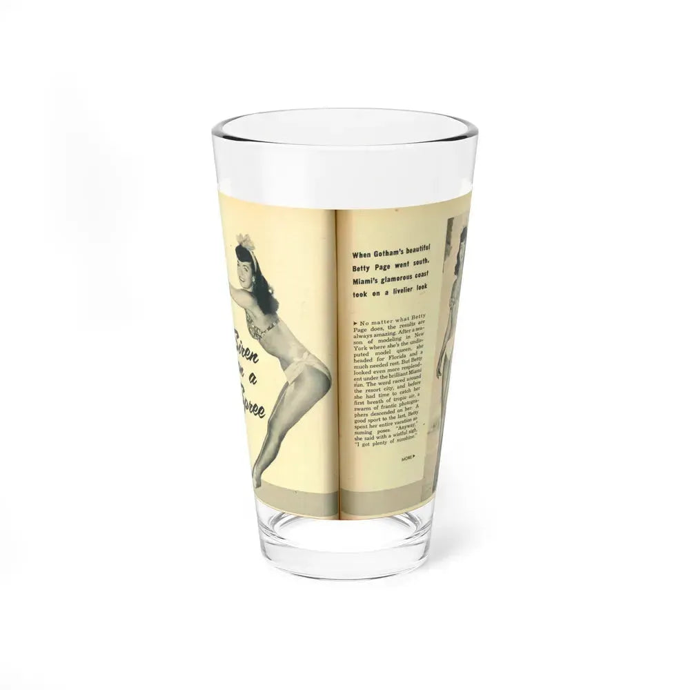 Bettie Page #138 (Vintage Female Icon) Pint Glass 16oz 16oz - Go Mug Yourself