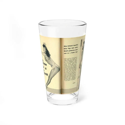 Bettie Page #138 (Vintage Female Icon) Pint Glass 16oz 16oz - Go Mug Yourself