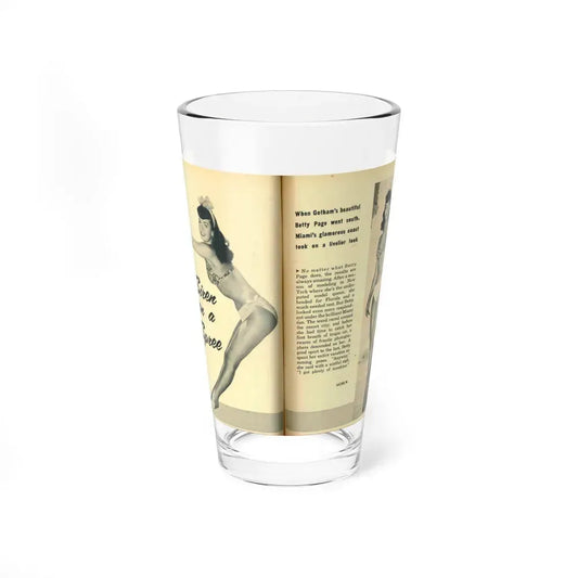 Bettie Page #138 (Vintage Female Icon) Pint Glass 16oz 16oz - Go Mug Yourself
