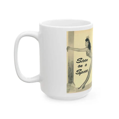 Bettie Page #138 (Vintage Female Icon) White Coffee Mug - Go Mug Yourself