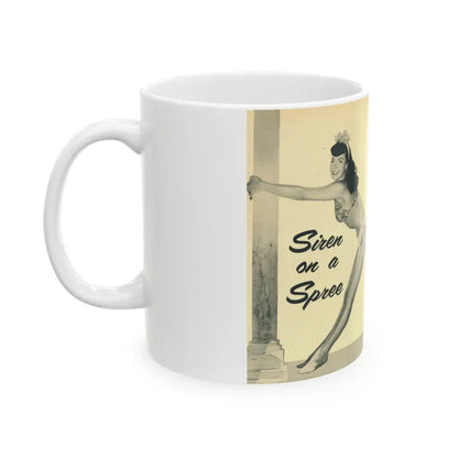 Bettie Page #138 (Vintage Female Icon) White Coffee Mug - Go Mug Yourself