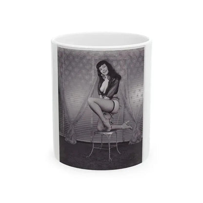 Bettie Page #145 (Vintage Female Icon) White Coffee Mug 11oz - Go Mug Yourself