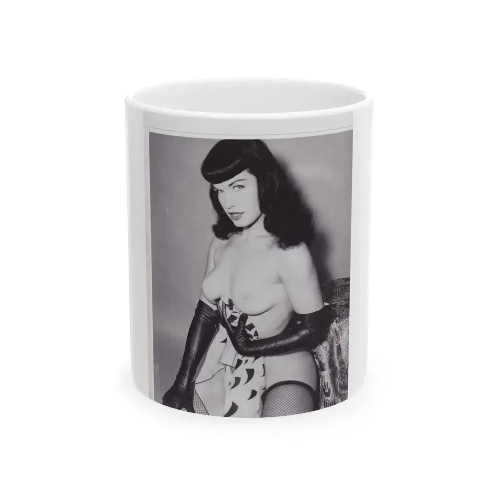 Bettie Page #147 (Vintage Female Icon) White Coffee Mug 11oz - Go Mug Yourself