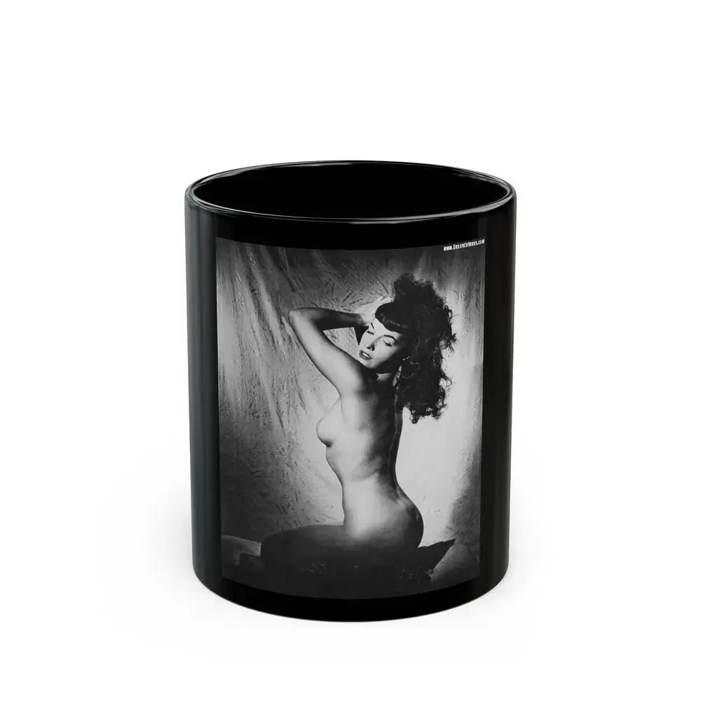 Bettie Page #148 (Vintage Female Icon) Black Coffee Mug 11oz - Go Mug Yourself