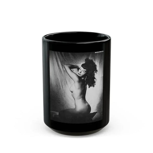 Bettie Page #148 (Vintage Female Icon) Black Coffee Mug 15oz - Go Mug Yourself