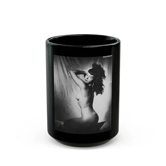 Bettie Page #148 (Vintage Female Icon) Black Coffee Mug 15oz - Go Mug Yourself