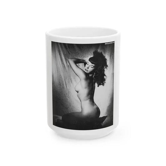 Bettie Page #148 (Vintage Female Icon) White Coffee Mug 15oz - Go Mug Yourself