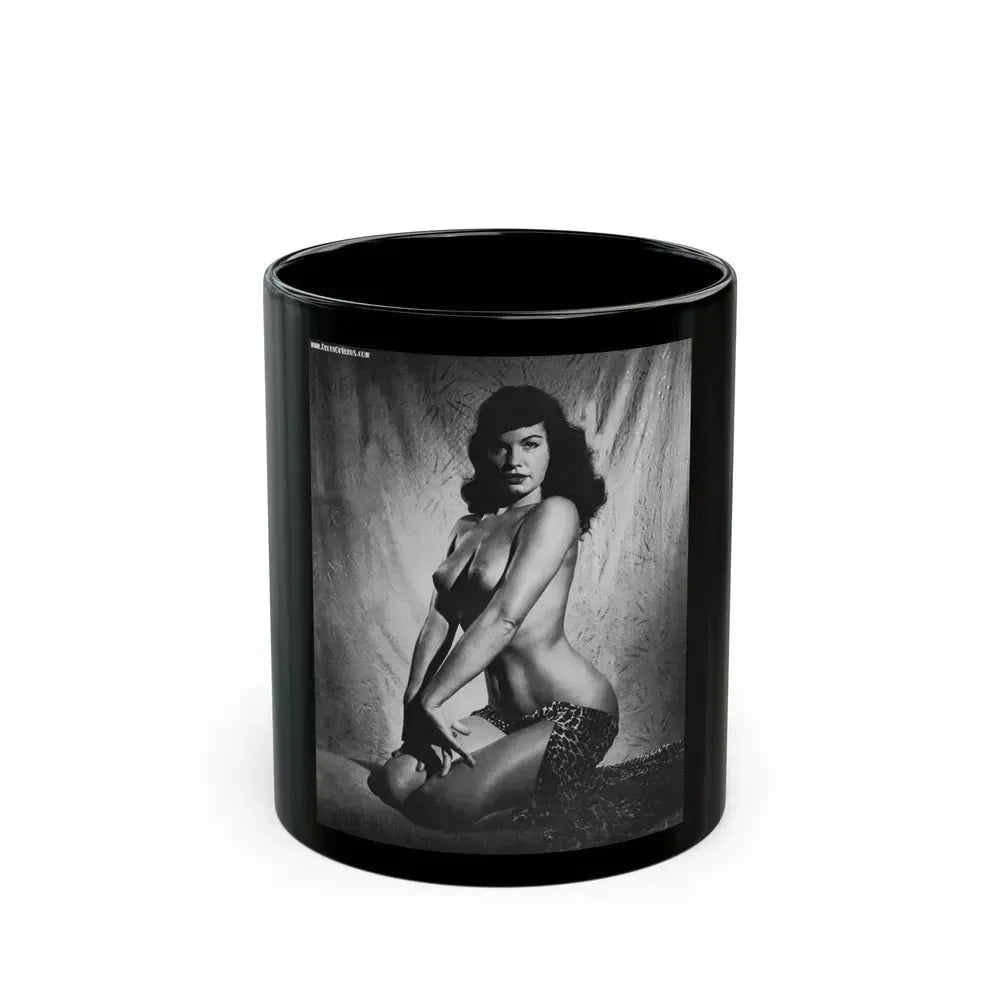 Bettie Page #150 (Vintage Female Icon) Black Coffee Mug 11oz - Go Mug Yourself