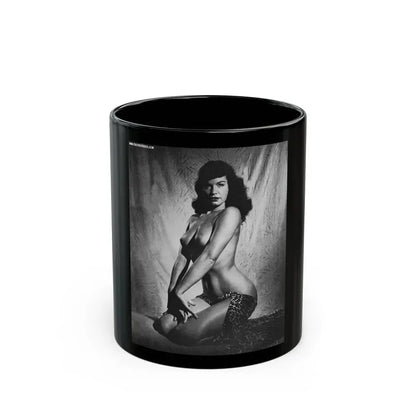Bettie Page #150 (Vintage Female Icon) Black Coffee Mug 11oz - Go Mug Yourself