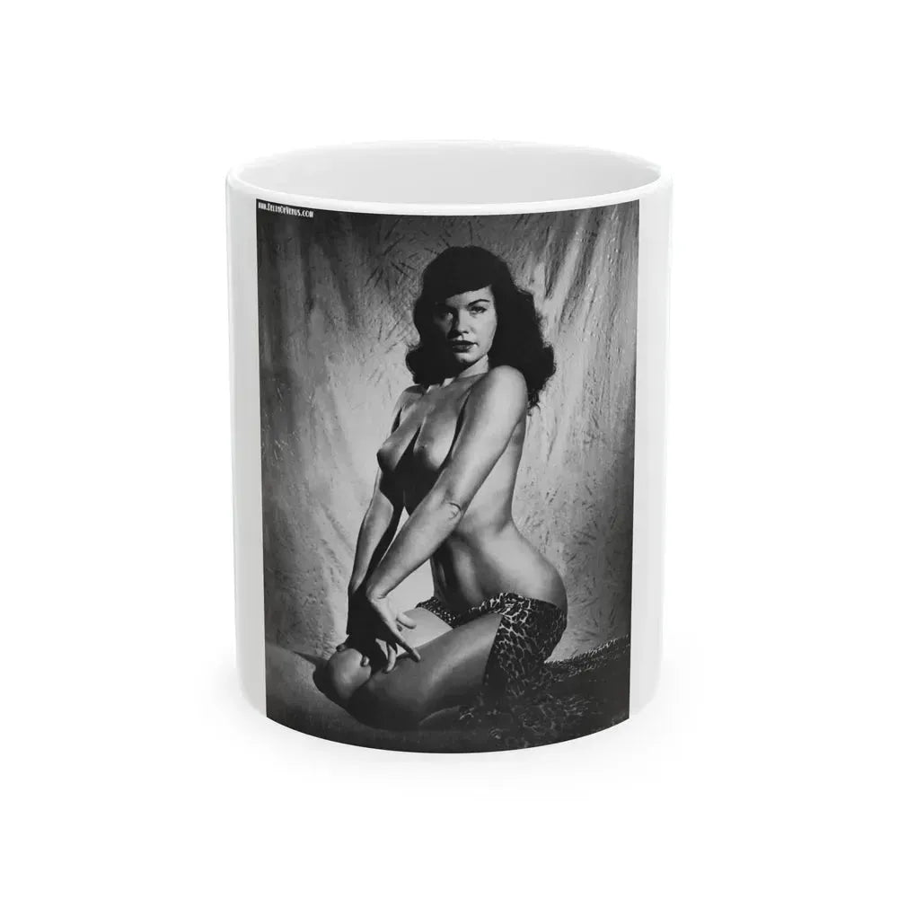 Bettie Page #150 (Vintage Female Icon) White Coffee Mug 11oz - Go Mug Yourself