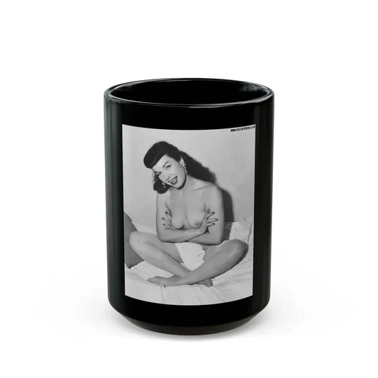 Bettie Page #151 (Vintage Female Icon) Black Coffee Mug 15oz - Go Mug Yourself