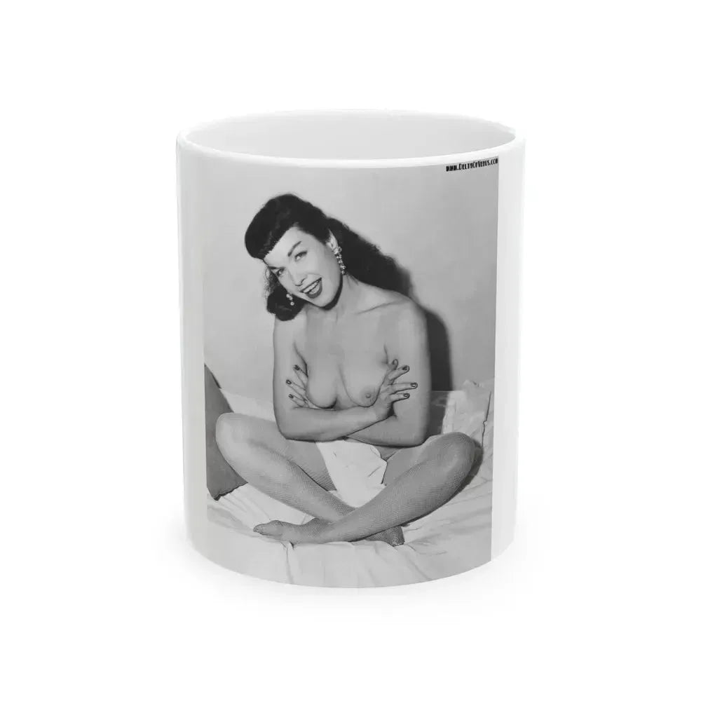 Bettie Page #151 (Vintage Female Icon) White Coffee Mug 11oz - Go Mug Yourself