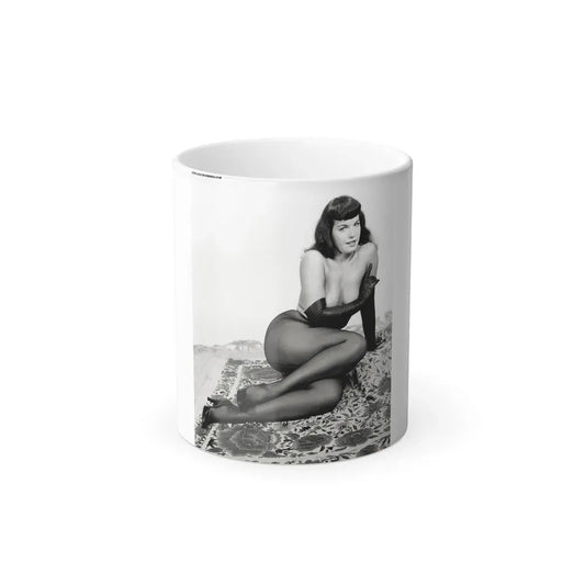 Bettie Page #152 (Vintage Female Icon) Color Changing Coffee Mug 11oz - Go Mug Yourself