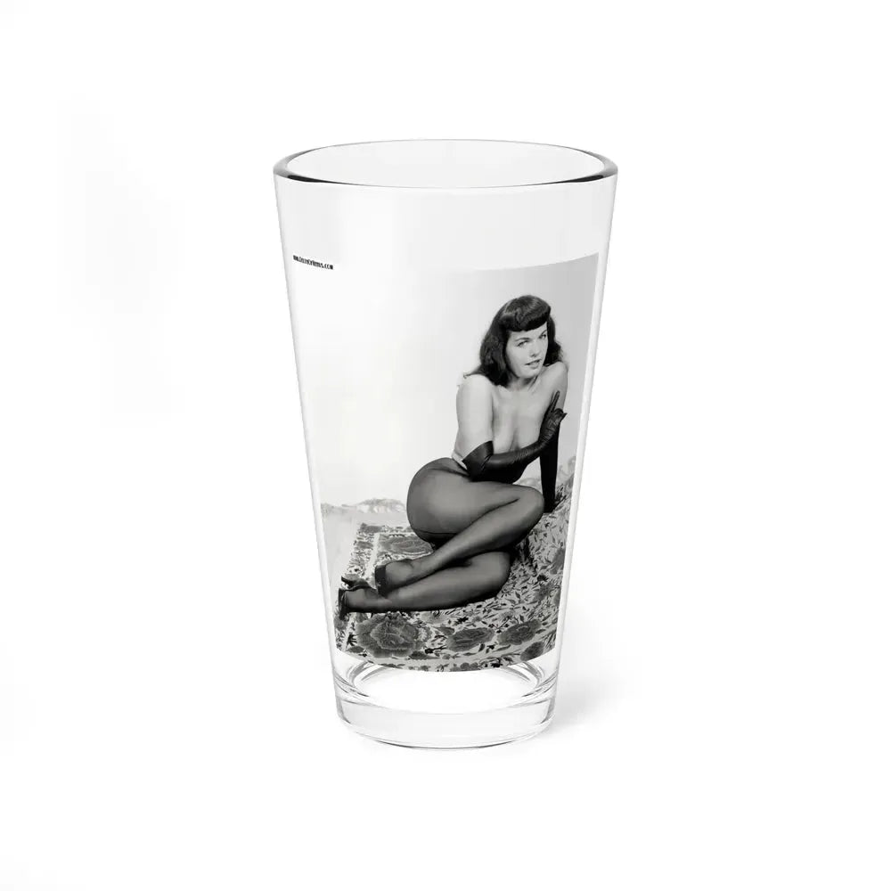Bettie Page #152 (Vintage Female Icon) Pint Glass 16oz 16oz - Go Mug Yourself