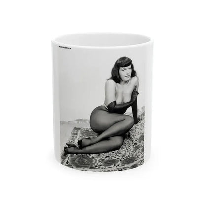 Bettie Page #152 (Vintage Female Icon) White Coffee Mug 11oz - Go Mug Yourself