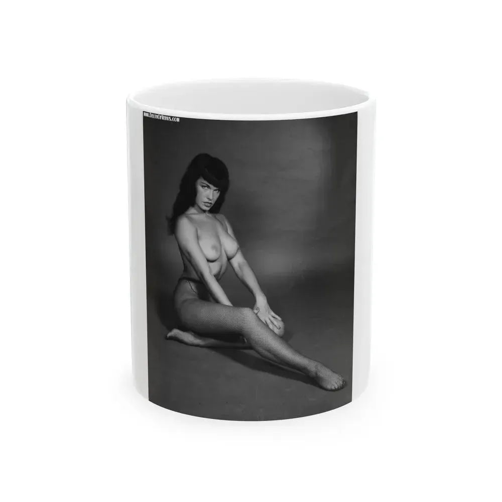 Bettie Page #153 (Vintage Female Icon) White Coffee Mug 11oz - Go Mug Yourself