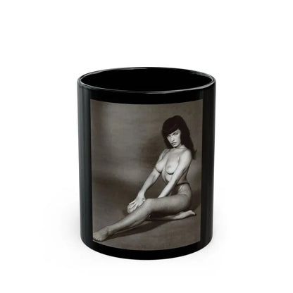 Bettie Page #153_1 (Vintage Female Icon) Black Coffee Mug 11oz - Go Mug Yourself