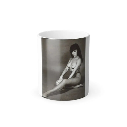 Bettie Page #153_1 (Vintage Female Icon) Color Changing Coffee Mug 11oz - Go Mug Yourself