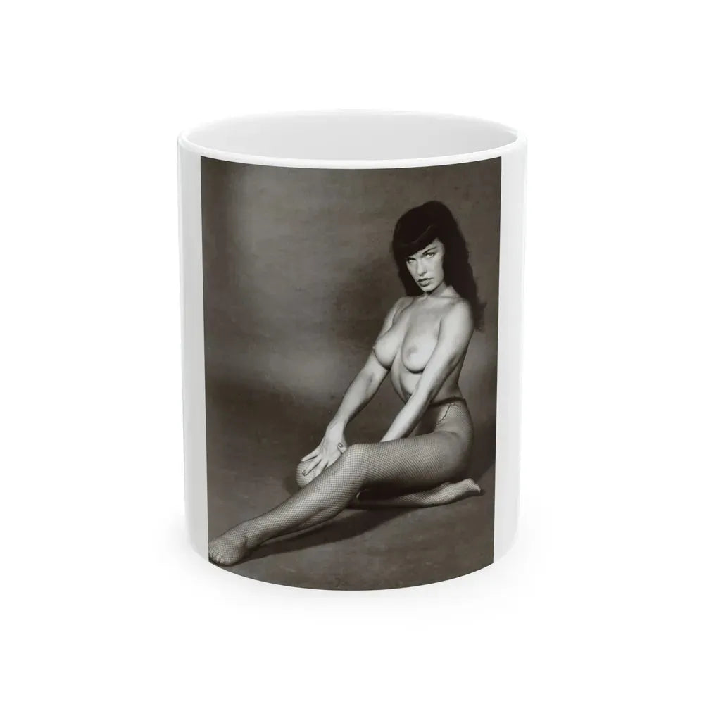 Bettie Page #153_1 (Vintage Female Icon) White Coffee Mug 11oz - Go Mug Yourself