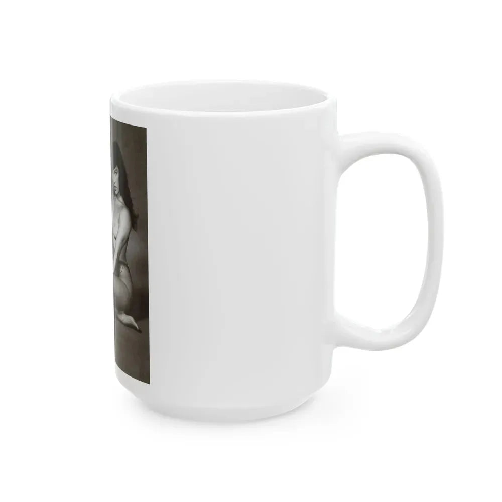 Bettie Page #153_1 (Vintage Female Icon) White Coffee Mug - Go Mug Yourself