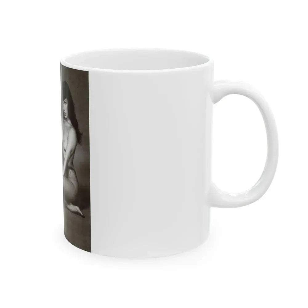 Bettie Page #153_1 (Vintage Female Icon) White Coffee Mug - Go Mug Yourself