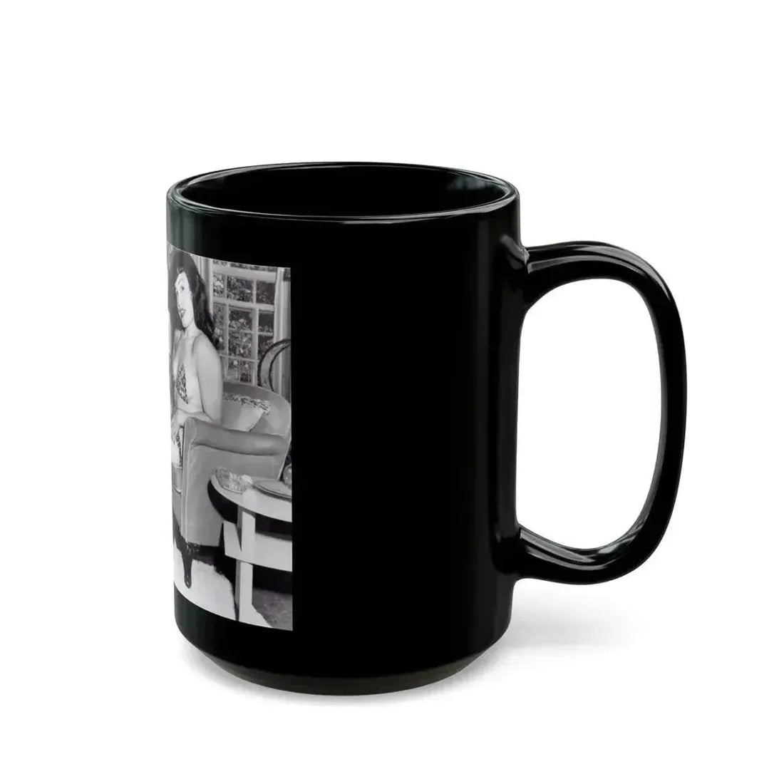 Bettie Page #154 (Vintage Female Icon) Black Coffee Mug - Go Mug Yourself