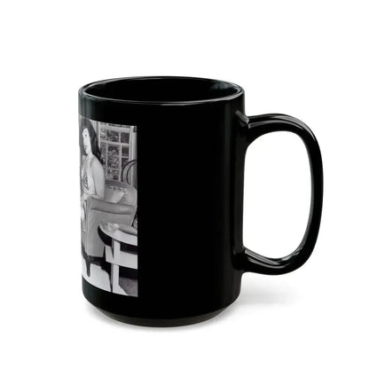 Bettie Page #154 (Vintage Female Icon) Black Coffee Mug - Go Mug Yourself