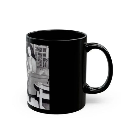 Bettie Page #154 (Vintage Female Icon) Black Coffee Mug - Go Mug Yourself