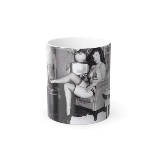 Bettie Page #154 (Vintage Female Icon) Color Changing Coffee Mug 11oz - Go Mug Yourself