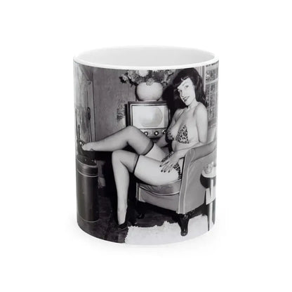 Bettie Page #154 (Vintage Female Icon) White Coffee Mug 11oz - Go Mug Yourself