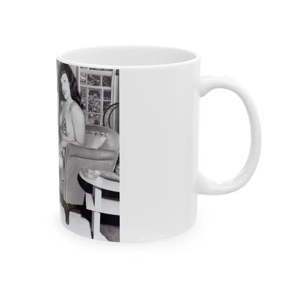 Bettie Page #154 (Vintage Female Icon) White Coffee Mug - Go Mug Yourself