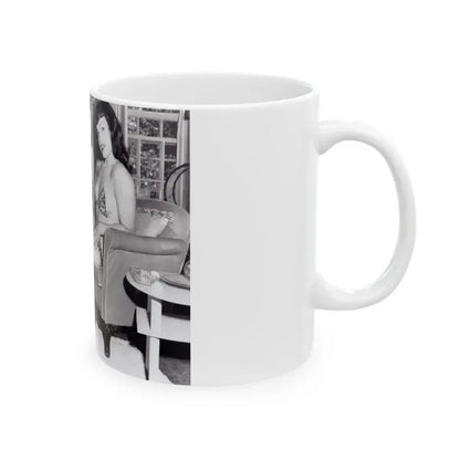 Bettie Page #154 (Vintage Female Icon) White Coffee Mug - Go Mug Yourself