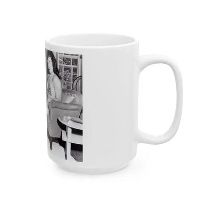 Bettie Page #154 (Vintage Female Icon) White Coffee Mug - Go Mug Yourself