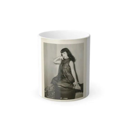 Bettie Page #157 (Vintage Female Icon) Color Changing Coffee Mug 11oz - Go Mug Yourself