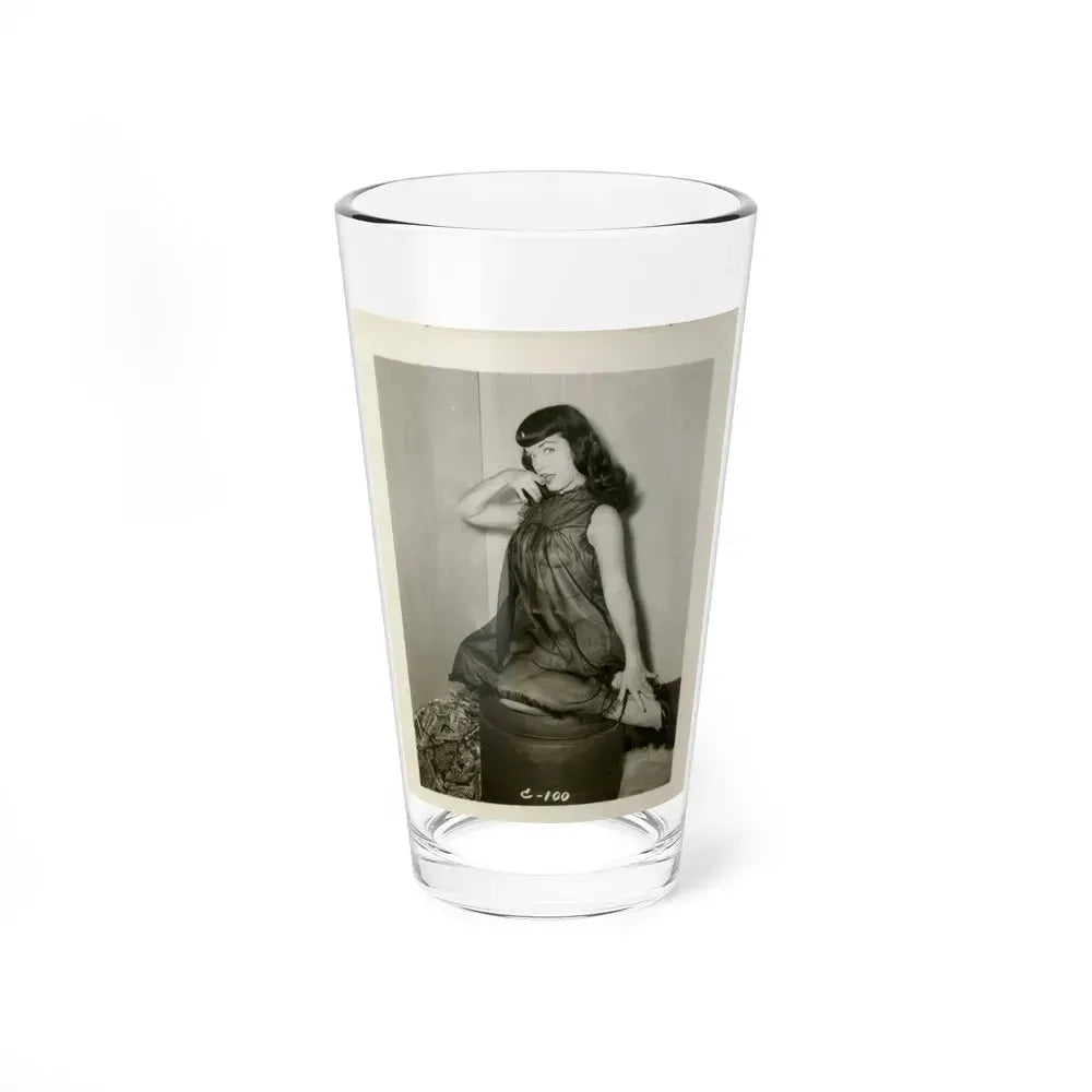Bettie Page #157 (Vintage Female Icon) Pint Glass 16oz 16oz - Go Mug Yourself