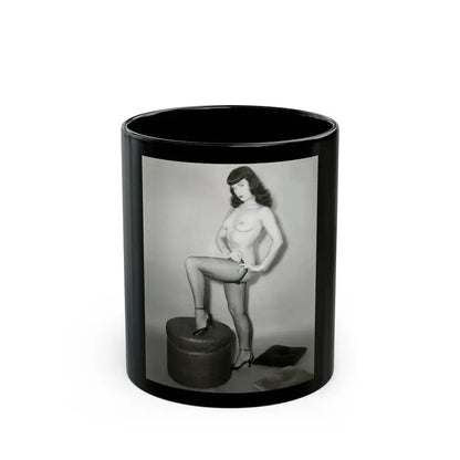 Bettie Page #159 (Vintage Female Icon) Black Coffee Mug 11oz - Go Mug Yourself