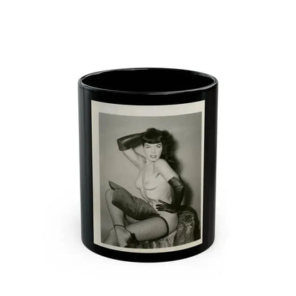 Bettie Page #164 (Vintage Female Icon) Black Coffee Mug 11oz - Go Mug Yourself
