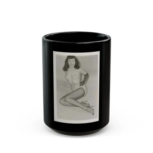 Bettie Page #168 (Vintage Female Icon) Black Coffee Mug 15oz - Go Mug Yourself