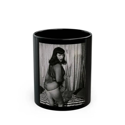 Bettie Page #169 (Vintage Female Icon) Black Coffee Mug 11oz - Go Mug Yourself