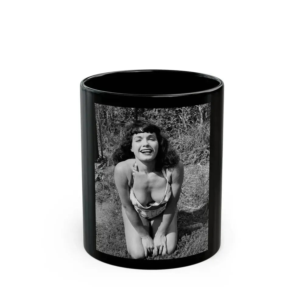 Bettie Page #171 (Vintage Female Icon) Black Coffee Mug 11oz - Go Mug Yourself