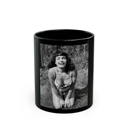 Bettie Page #171 (Vintage Female Icon) Black Coffee Mug 11oz - Go Mug Yourself