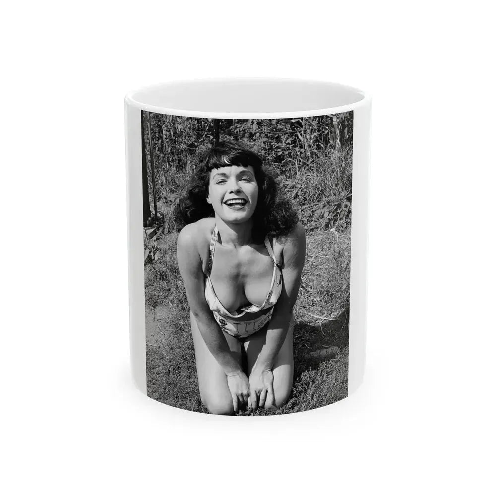 Bettie Page #171 (Vintage Female Icon) White Coffee Mug 11oz - Go Mug Yourself