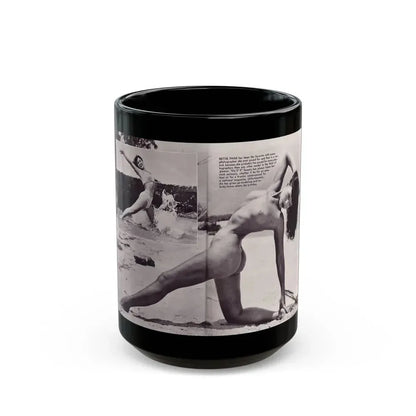 Bettie Page #172 (Vintage Female Icon) Black Coffee Mug 15oz - Go Mug Yourself